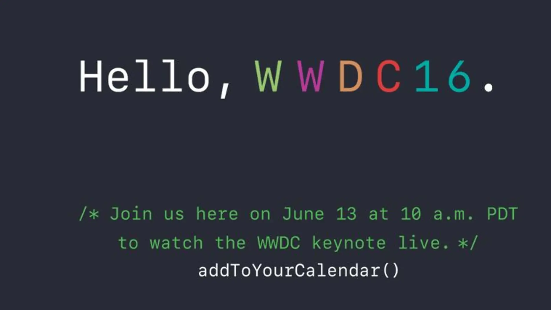 WWDC 2016