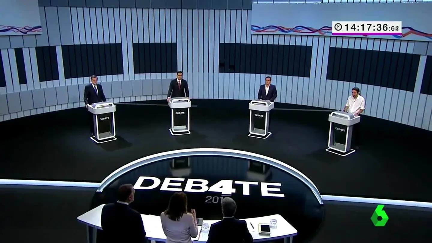 Candidatos en el debate a cuatro Candidatos en el debate a cuatro