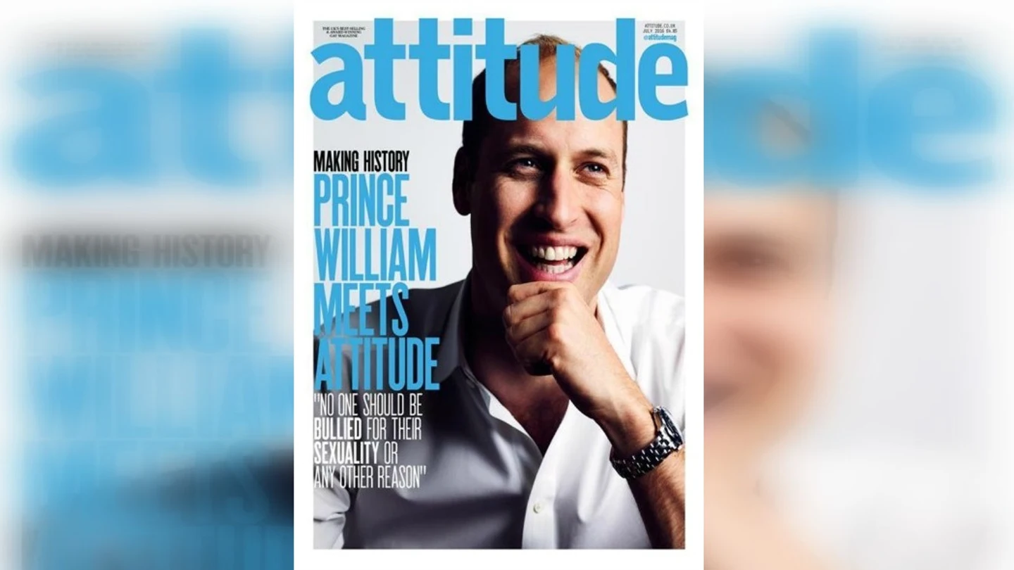El duque de Cambridge en la portada de 'Attitude' El duque de Cambridge en la portada de 'Attitude'