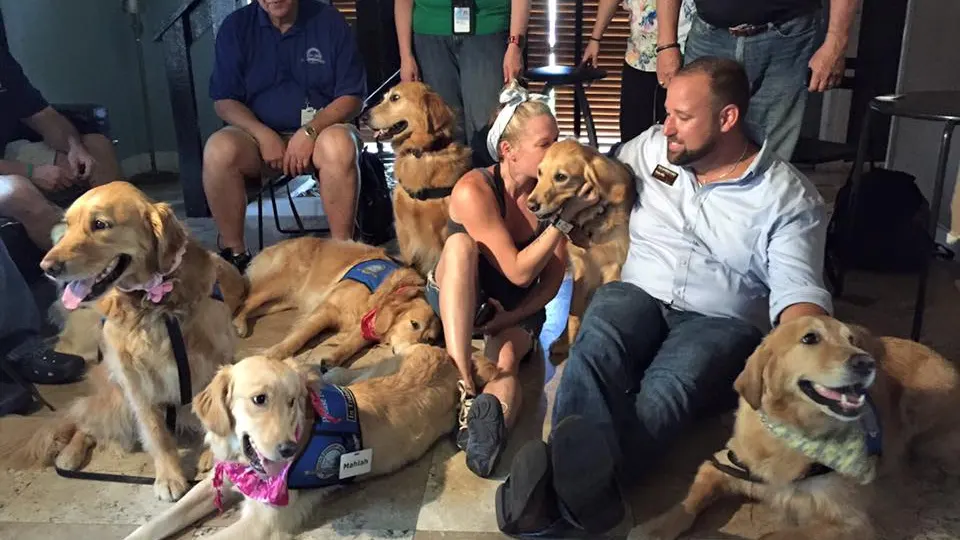 Varios perros ofrecen apoyo emocional a los familiares de las víctimas de Orlando