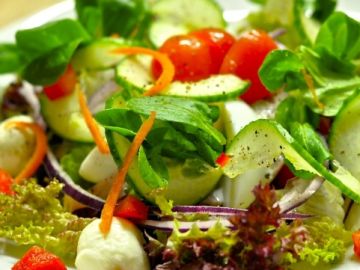 Imagen de archivo de una ensalada Imagen de archivo de una ensalada