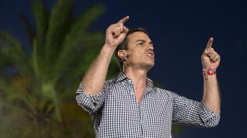 Pedro Sánchez en el cierre de campaña