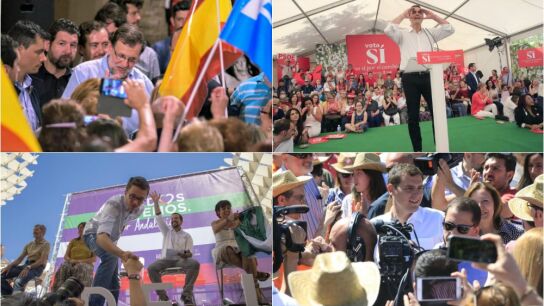 Actos de los cuatro principales partidos