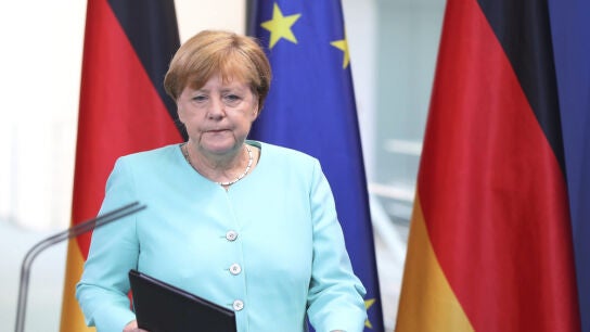 Angela Merkel comparece ante los medios