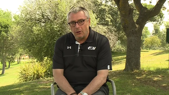 Michael Robinson, durante una entrevista Michael Robinson, durante una entrevista
