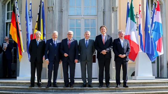 Los ministros de Exteriores de los seis países fundadores de la Unión Europea, en Berlín Los ministros de Exteriores de los seis países fundadores de la Unión Europea, en Berlín