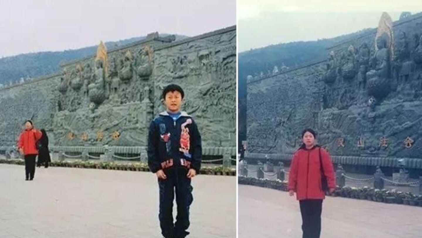 Un joven descubre a su suegra en una imagen de su infancia