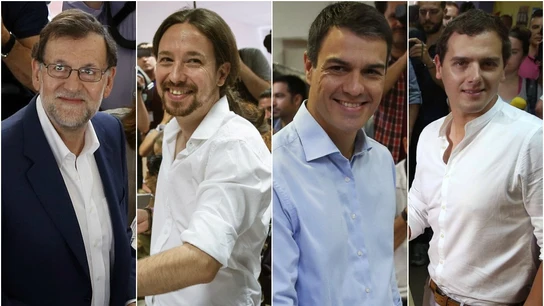 Los candidatos de los cuatro grandes partidos ejercen su derecho al voto Los candidatos de los cuatro grandes partidos ejercen su derecho al voto