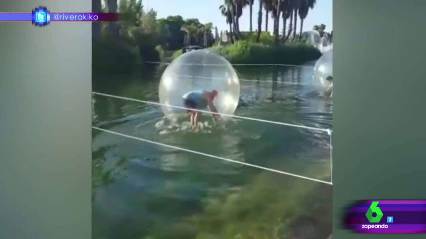 Kiko Rivera practica zorbing