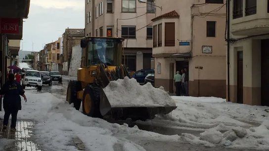 granizo Las máquinas ayudaron a normalizar la situación tras la granizada