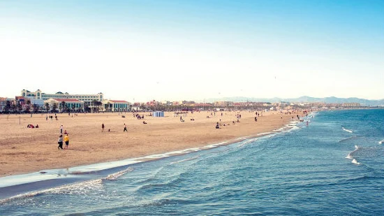 Playa de la Malvarrosa.