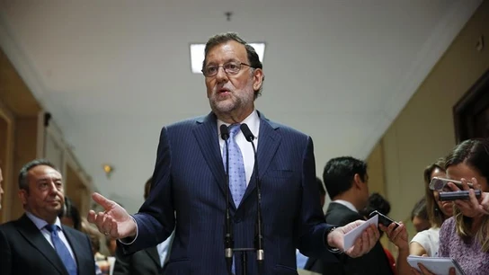 Mariano Rajoy, en declaraciones a los periodistas en el Congreso Mariano Rajoy, en declaraciones a los periodistas en el Congreso