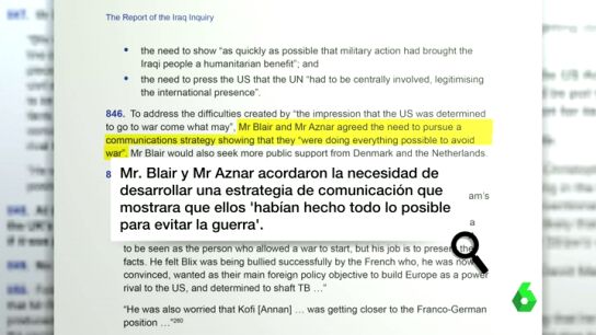 Frame 13.735481 de: Aznar guarda silencio mientras Rajoy reh&uacute;ye hablar del informe 'Chilcot': "No he tenido tiempo de leerlo"