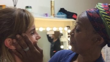 Encuentro de ambas actrices que encarnan a Hermione Granger en el cine y teatro 