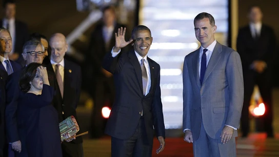 Obama llega a Torrejón de Ardoz en su primer viaje oficial a España Obama llega a Torrejón de Ardoz en su primer viaje oficial a España