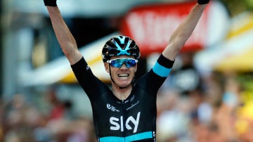 Froome celebra su victoria