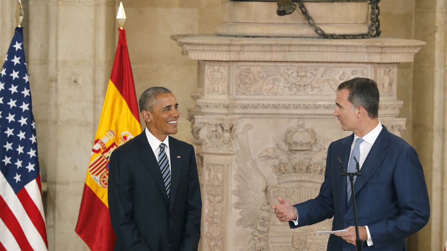Barack Obama junto al Rey