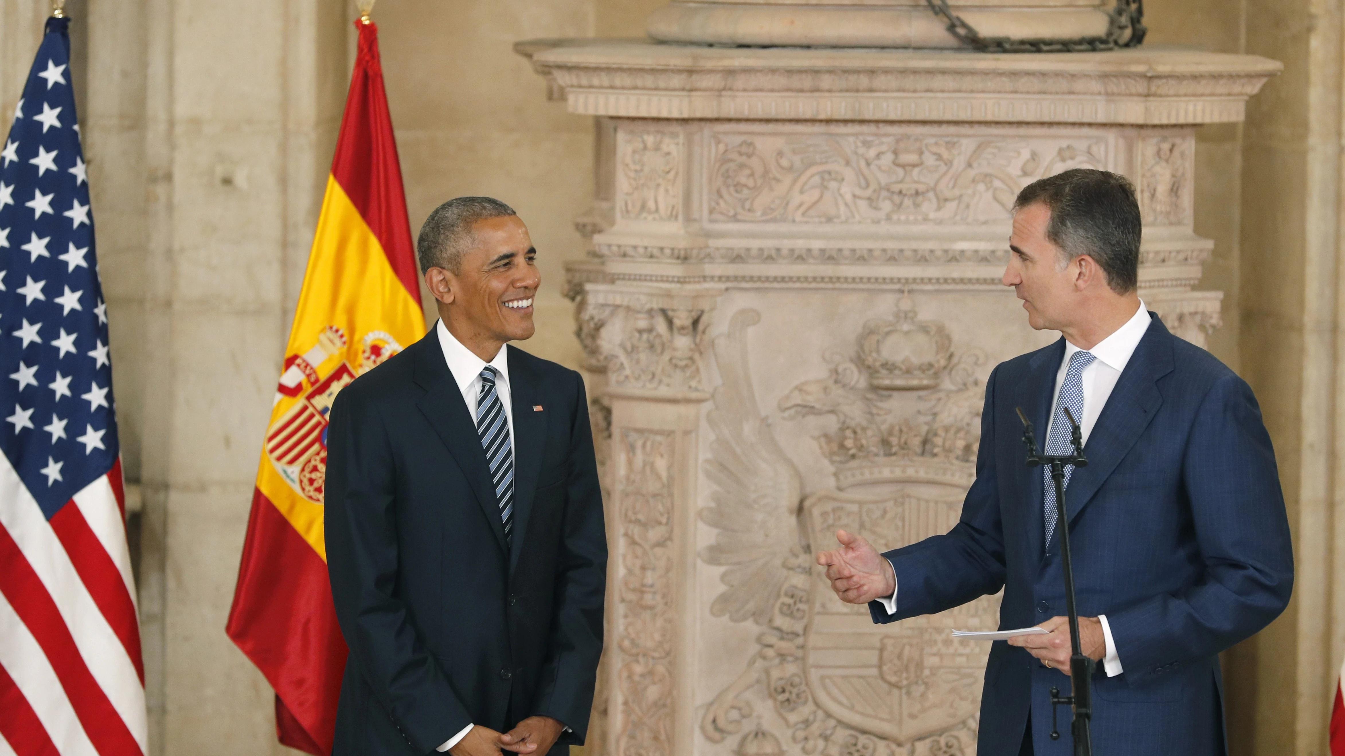 Barack Obama junto al Rey