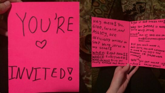 Una ni&ntilde;a de 12 a&ntilde;os arrasa en las redes sociales al darle una lecci&oacute;n a las compa&ntilde;eras de su hermana mayor