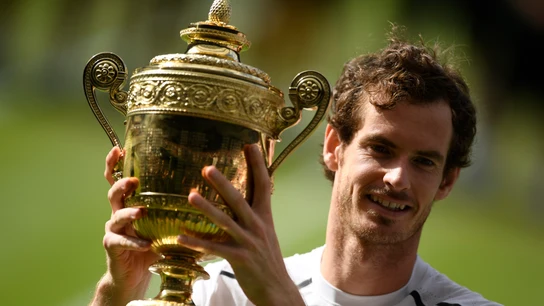 Andy Murray posa con su segundo Wimbledon Andy Murray posa con su segundo Wimbledon