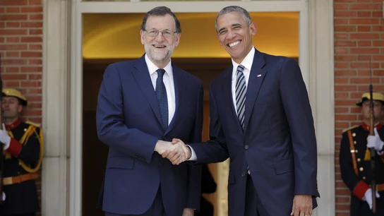 Rajoy recibe a Obama en la Moncloa Rajoy recibe a Obama en la Moncloa