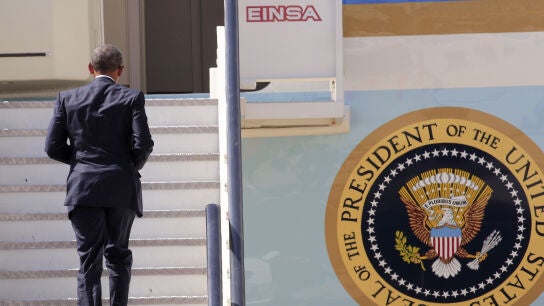 Obama se sube al Air Force One