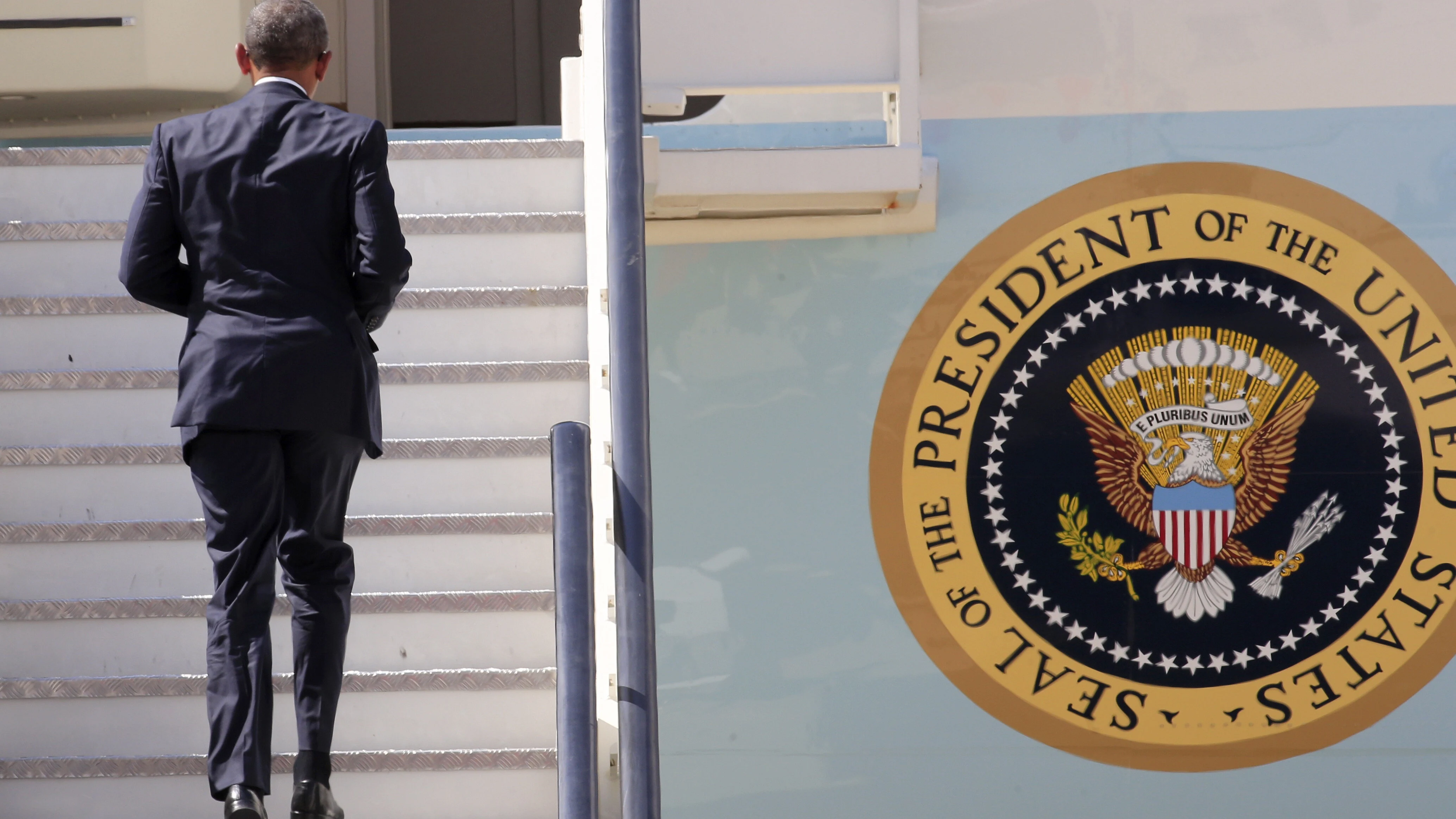 Obama se sube al Air Force One