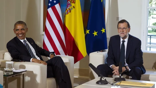 Obama junto a Rajoy Obama junto a Rajoy