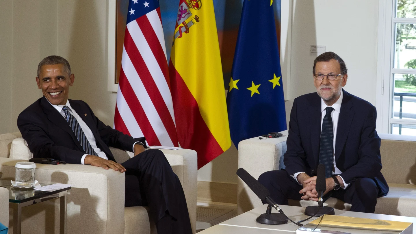 Obama junto a Rajoy Obama junto a Rajoy