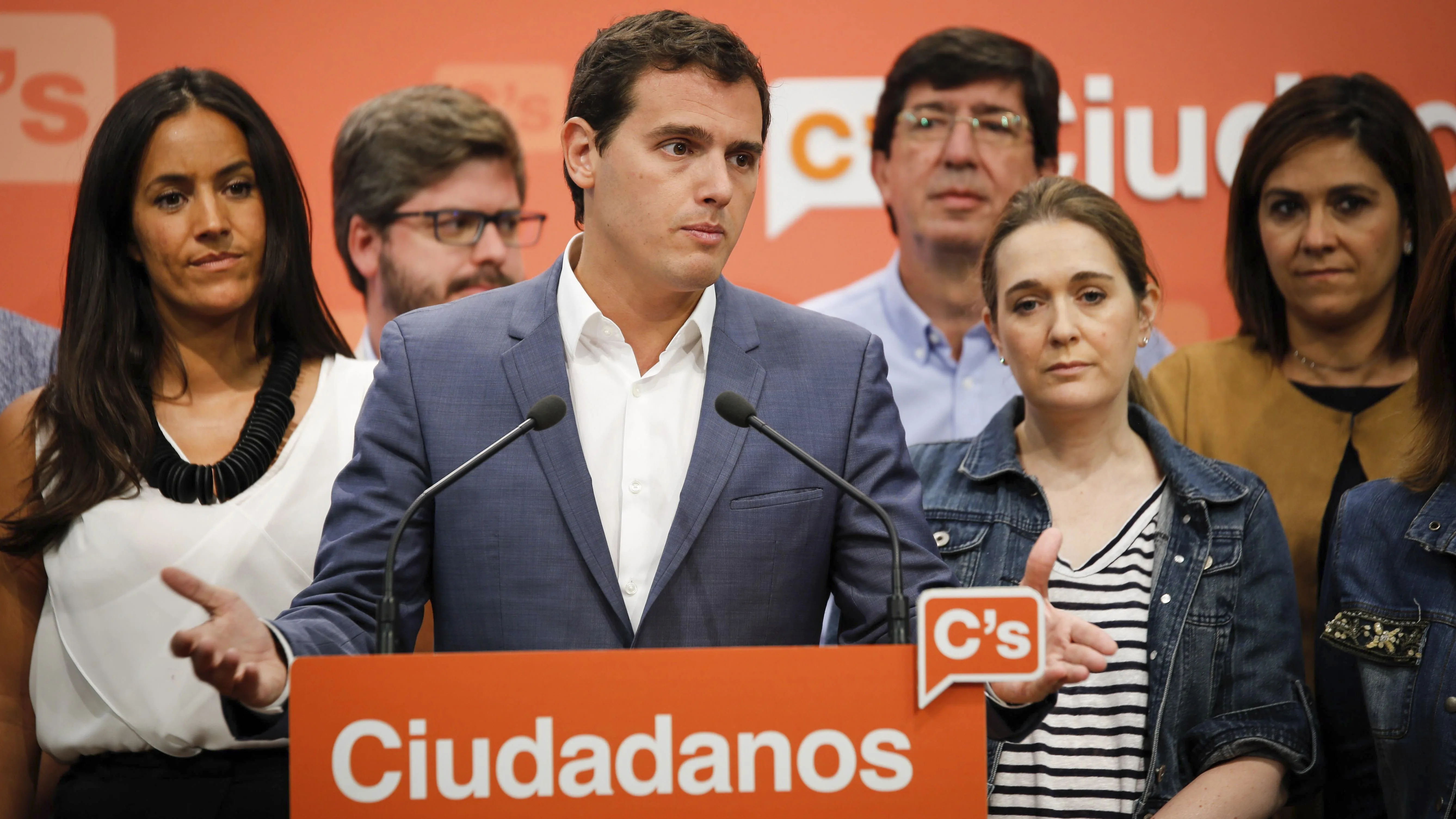 Albert Rivera en rueda de prensa