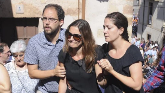 Raquel Sanz, en el entierro de Víctor Barrio Raquel Sanz, en el entierro de Víctor Barrio