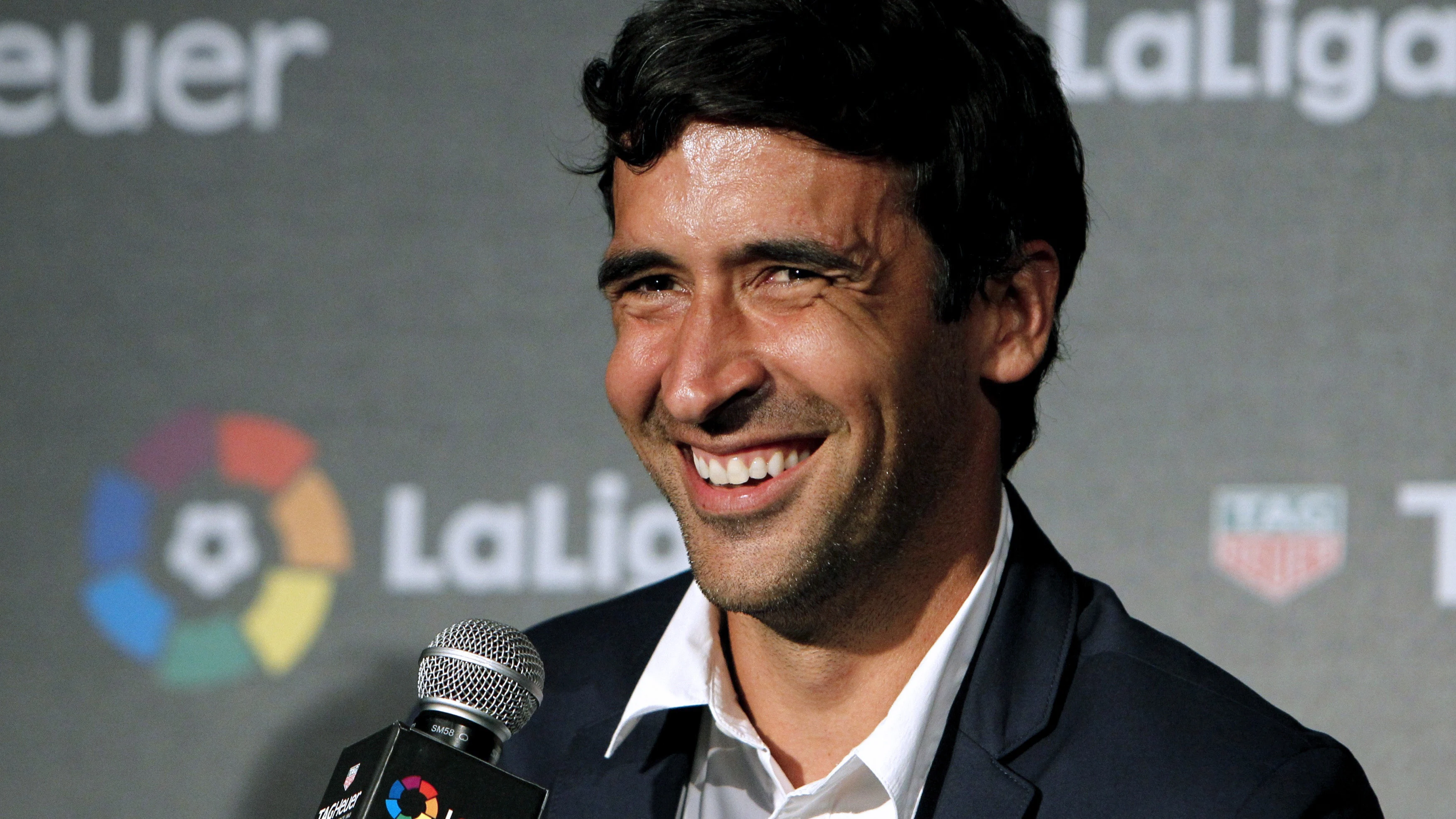 Raúl González, durante un acto de la Liga