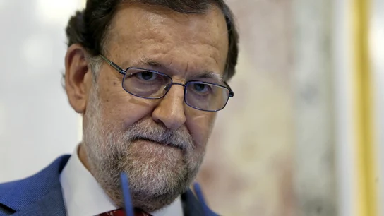 El presidente del Gobierno en funciones, Mariano Rajoy, durante la rueda de prensa ofrecida en el Congreso El presidente del Gobierno en funciones, Mariano Rajoy, durante la rueda de prensa ofrecida en el Congreso