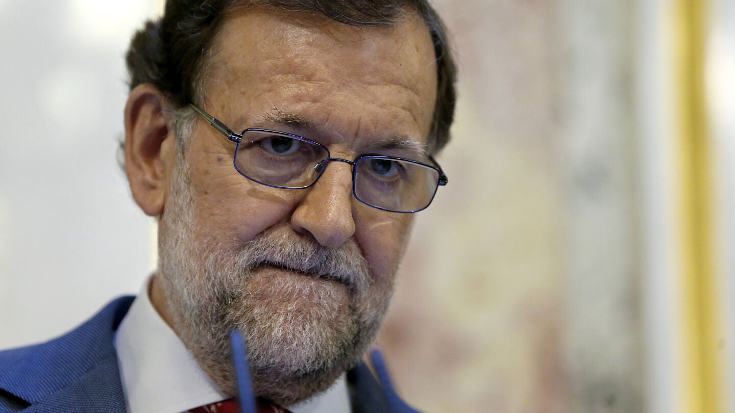 El presidente del Gobierno en funciones, Mariano Rajoy, durante la rueda de prensa ofrecida en el Congreso 