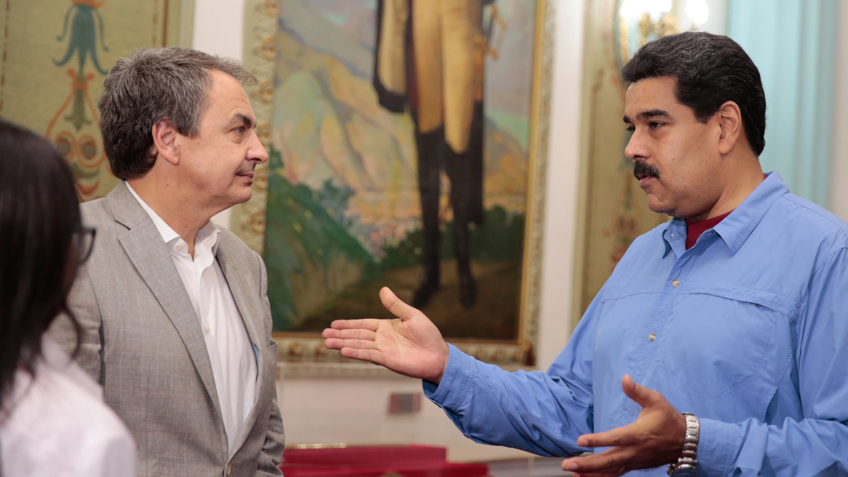 Zapatero en su reunión con Nicolás Maduro