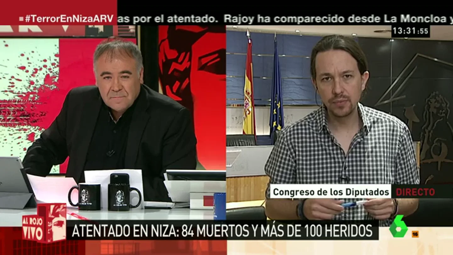 Frame 12.169247 de: Pablo Iglesias: "No caben diferencias entre las fuerzas políticas ante el terrorismo" Frame 12.169247 de: Pablo Iglesias: "No caben diferencias entre las fuerzas políticas ante el terrorismo"