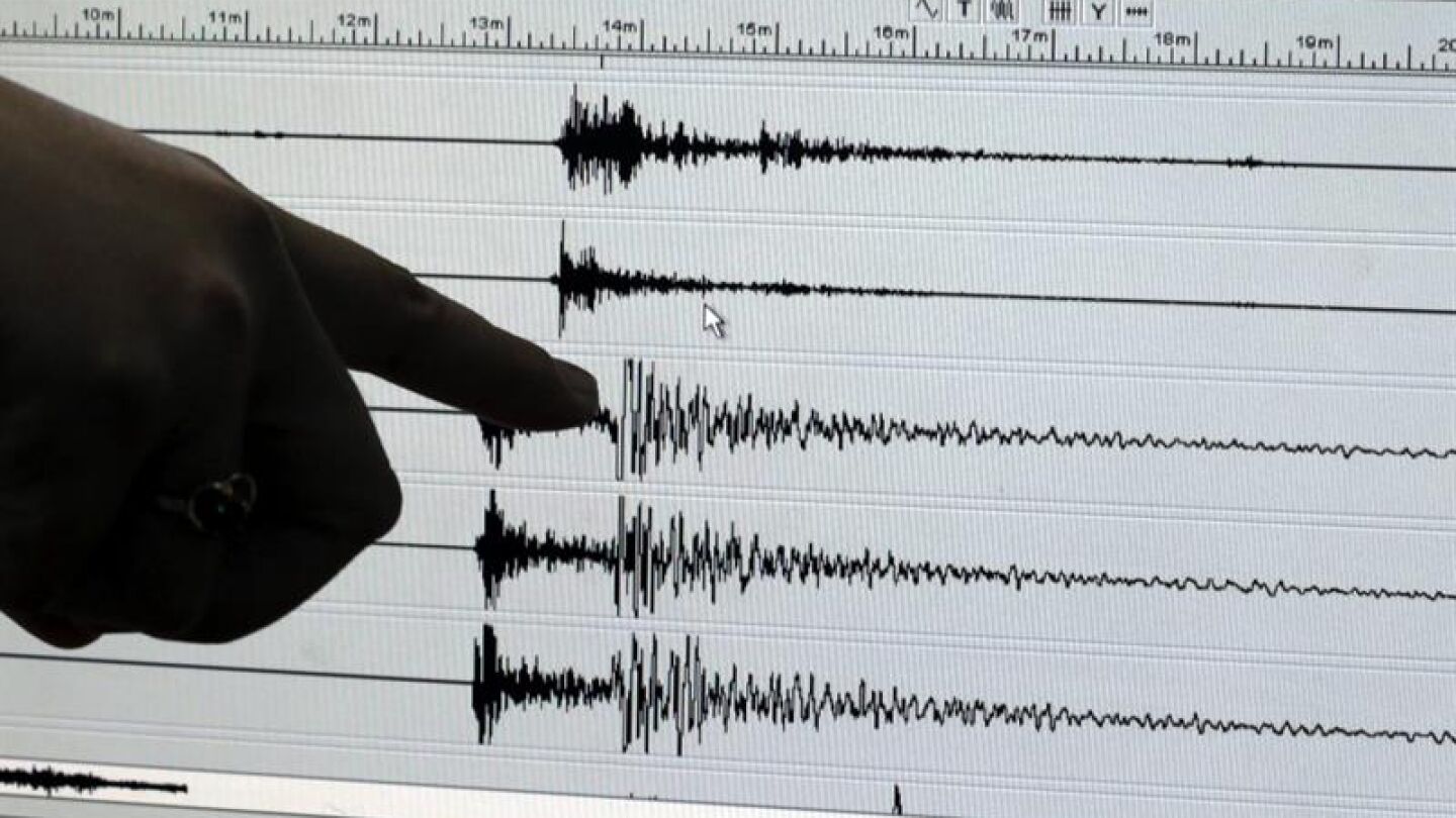 Actividad s&iacute;smica registrada durante un terremoto