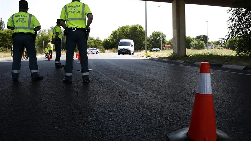 Control de tráfico de la Guardia Civil.