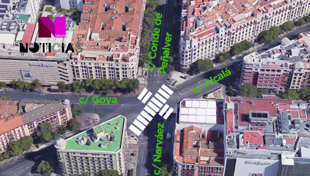 Nuevo cruce de peatones en Madrid.