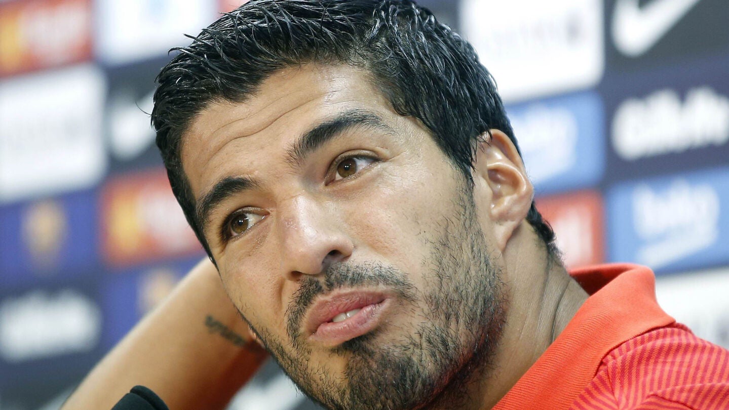 Luis Su&aacute;rez, en rueda de prensa