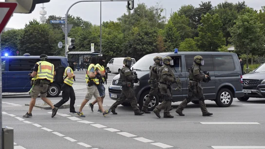 Imagen de la Policía alemana tras el tiroteo en Múnich Imagen de la Policía alemana tras el tiroteo en Múnich