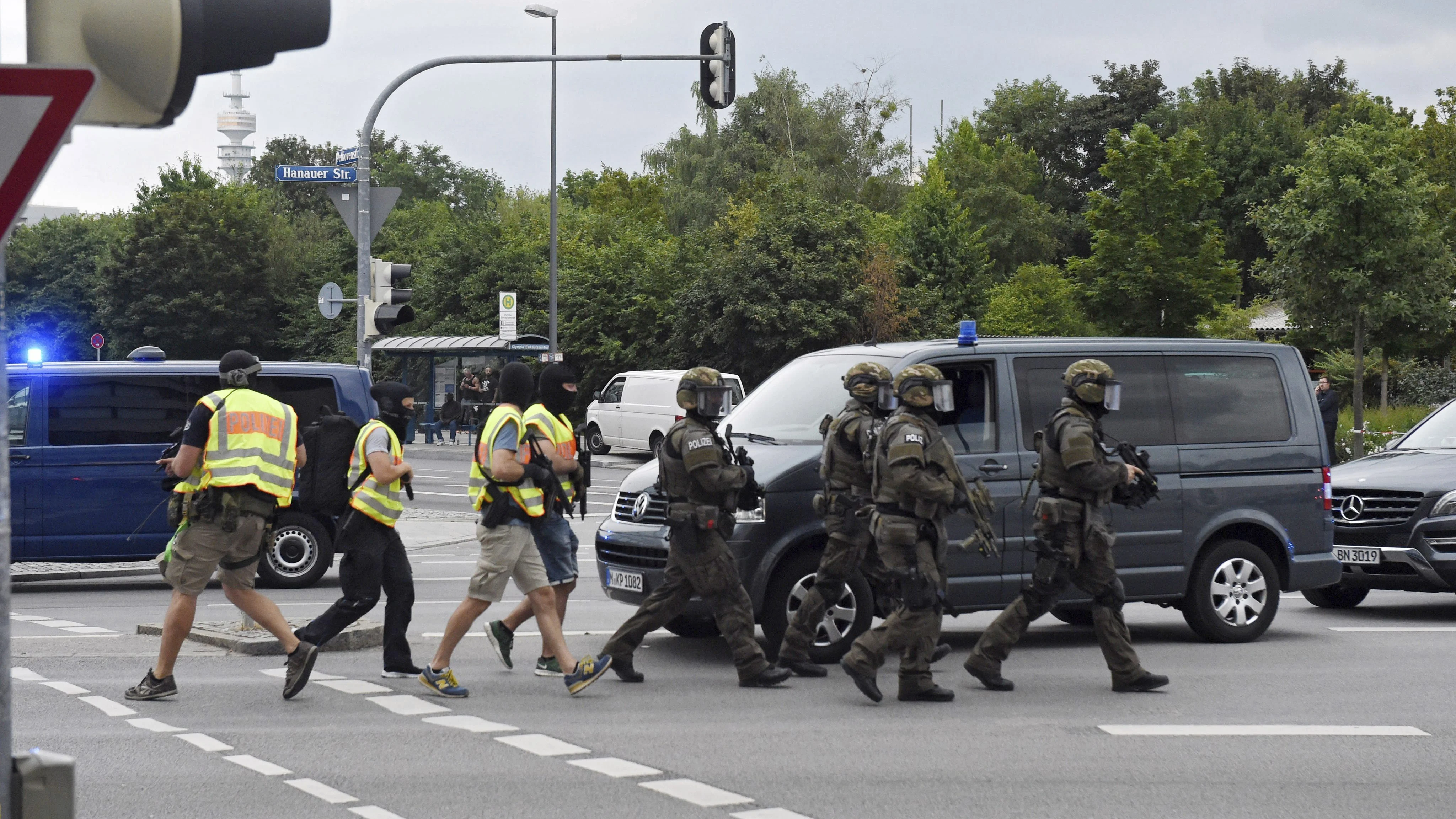 Imagen de la Policía alemana tras el tiroteo en Múnich