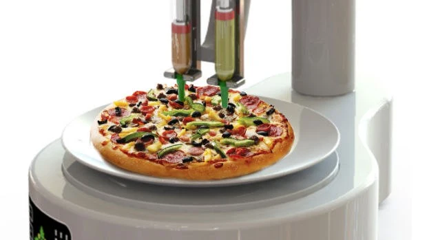 Pizza creada con impresora 3D