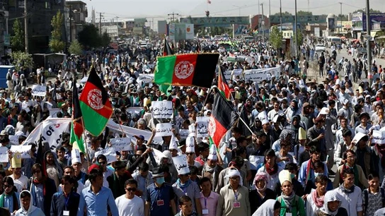 La manifestación ha sido cerca de la universidad de Kabul La manifestación ha sido cerca de la universidad de Kabul