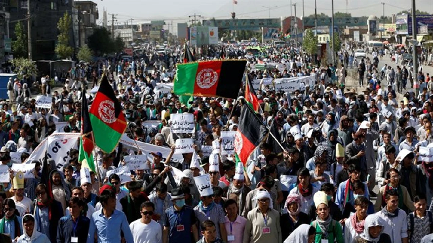La manifestación ha sido cerca de la universidad de Kabul La manifestación ha sido cerca de la universidad de Kabul