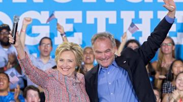 Hillary Clinton y Tim Kaine