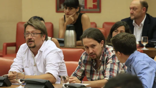 Xavier Domènech, Pablo Iglesias e Íñigo Errejón Xavier Domènech, Pablo Iglesias e Íñigo Errejón