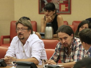 Xavier Domènech, Pablo Iglesias e Íñigo Errejón Xavier Domènech, Pablo Iglesias e Íñigo Errejón