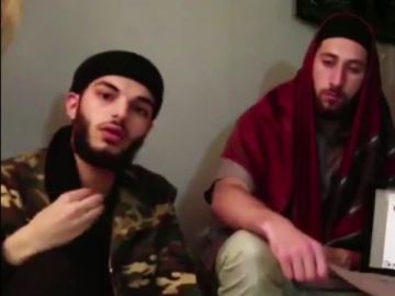 Los atacantes de Normandía, en un vídeo publicado por Daesh Los atacantes de Normandía, en un vídeo publicado por Daesh
