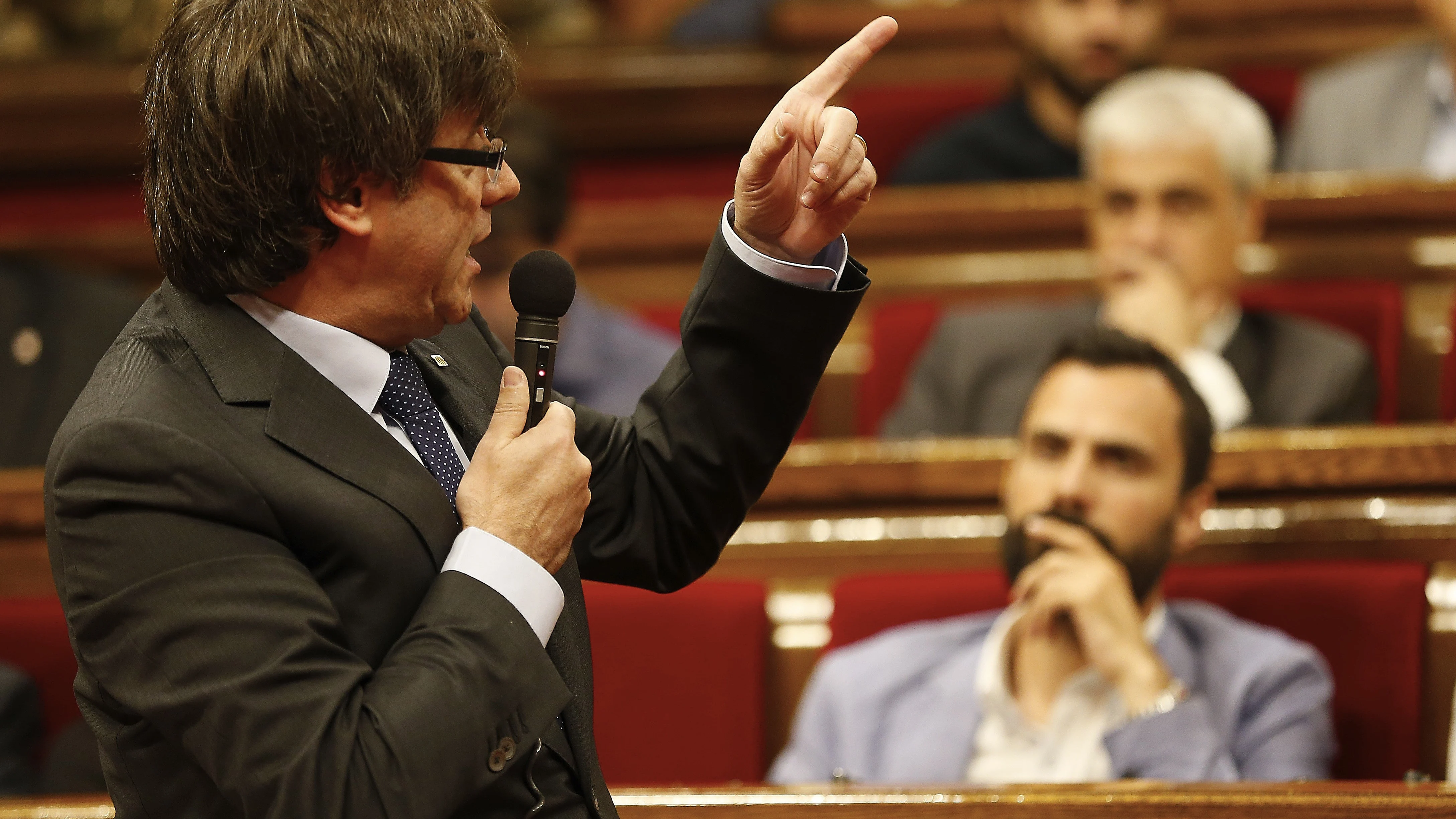 Carles Puigdemont, en el Parlament de Cataluña